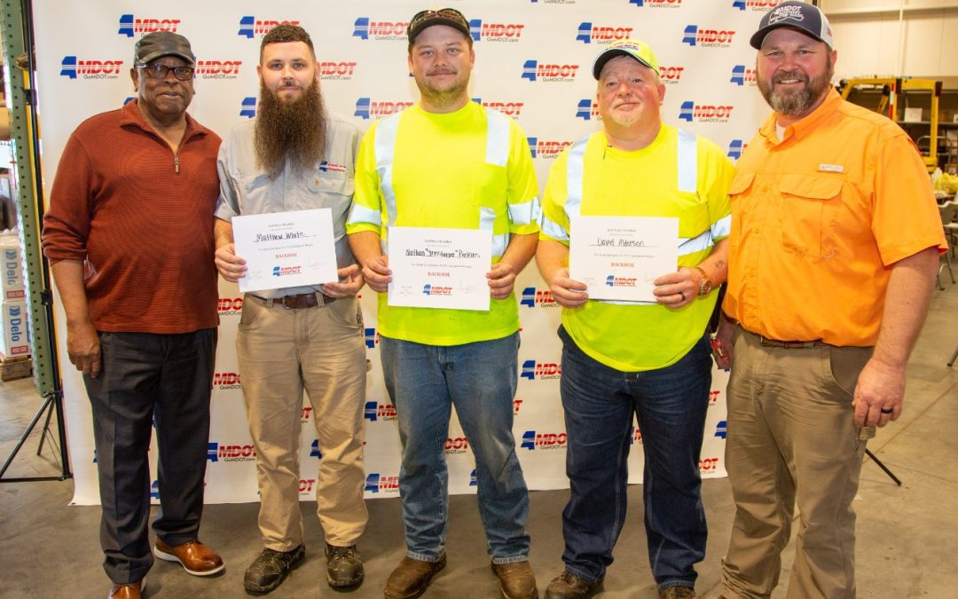 Backhoe Winners of MDOT Roadeo