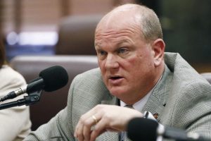 State Sen. Brice Wiggins, R-Pascagoula, during a Senate Corrections Committee meeting on Feb. 13, 2020, at the Capitol in Jackson. (AP Photo/Rogelio V. Solis)