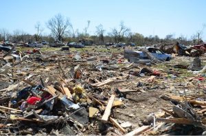 A tornado obliterated Chuck's Trailer Park in Rolling Fork Friday night. Not one mobile home remained Saturday, March 25, 2023. Credit: Vickie D. King/Mississippi Today