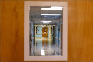 An empty hallway of the now closed pediatric wing is seen at Greenwood Leflore Hospital in Greenwood, Miss., Tuesday, February 14, 2023. Credit: Eric J. Shelton, Mississippi Today