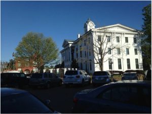 Lafayette County Courthouse in Oxford as seen from the west side of the square. Credit: Mississippi Today