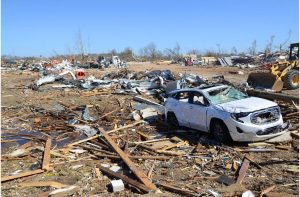Tornado damage in Rolling Fork, Saturday, March 25, 2023. Credit: Vickie D. King/Mississippi Today