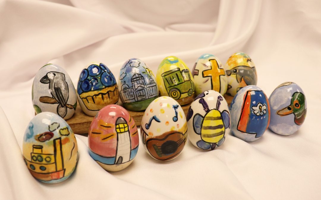 Twelve Mustard Seed community members were given the opportunity to decorate an egg that represents Mississippi.