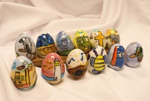 Twelve Mustard Seed community members were given the opportunity to decorate an egg that represents Mississippi.
