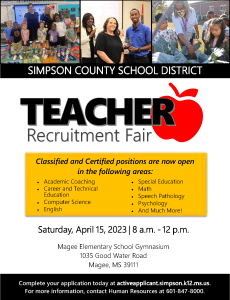 Teacher Recruitment Fair Flyer