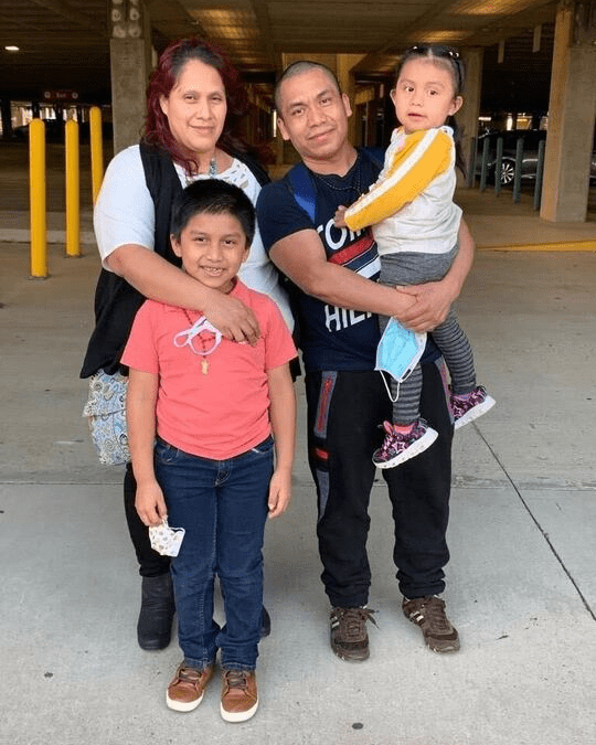 Carthage resident Baldomero Orozco Juarez, center, an immigrant from Guatamala, pictured with his wife Sylvia Garcia and their two children, was detained by ICE during an April 12, 2023, scheduled check-in. Credit: Courtesy of the Carthage resident Baldomero Orozco Juarez family