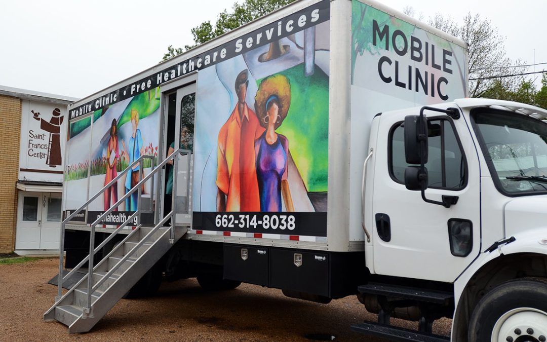 Mobile clinic provided by Plan A community health care workers in Greenwood, Thursday, April 6, 2023. Credit: Vickie D. King/Mississippi Today