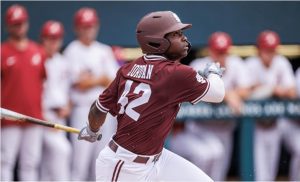 Dakota Jordan is hitting .342 with three home runs for Mississippi State, which took two of three from Alabama this past weekend. Credit: HailState.com