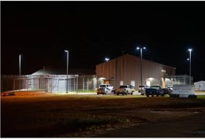 The Noxubee County Adult Detention Facility remains just down the street from the previous jail in Macon, Mississippi on Feb. 8, 2023. Rory Doyle for The New York Times