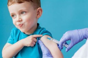 Child being vaccinated
