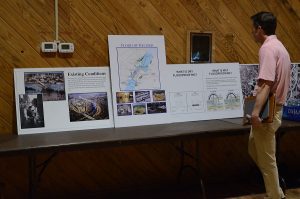 U.S. Army Corps of Engineers' proposed flood control options are viewed during a public meeting held at the Mississippi Agriculture and Forestry Sparkman Auditorium in Jackson, Wednesday, May 24, 2023.