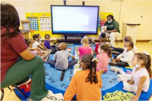 Franklin Head Start students practice identifying colors during class at Franklin Head Start in Bude, Miss., Thursday, March 31, 2022. Credit: Eric Shelton/Mississippi Today