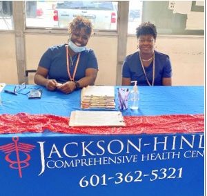 Health screenings were provided by Rosalind Yarber and Shirley Perry of Jackson Hinds Comprehensive Health Center.