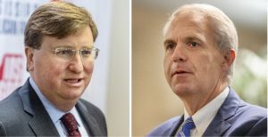 Republican Gov. Tate Reeves, left, and Democratic challenger Brandon Presley
