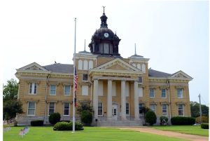 The Union County Courthouse in New Albany was constructed in 1909. The courthouse is said to be named for Union District, South Carolina, the former home of many of the county's settlers. Credit: Vickie D. King/Mississippi Today