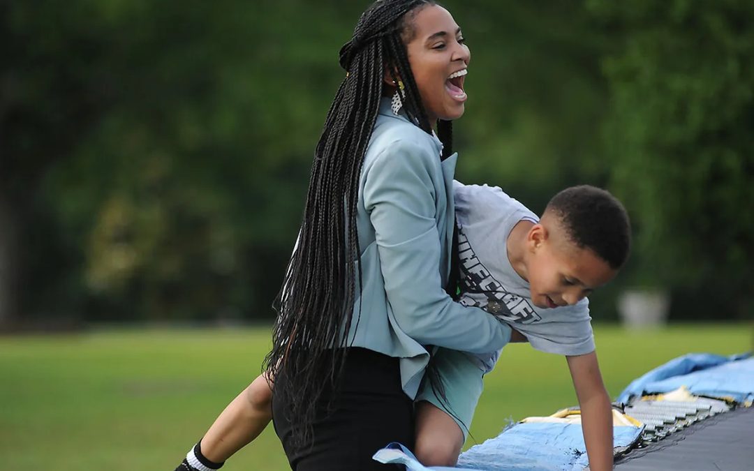 Taylorsville resident Janiyah Wright plays with her son Grayson, 8, at their home, Thursday, May 25, 2023.