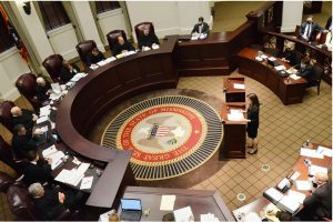 The Mississippi Supreme Court hears a case on April 14, 2021. Credit: Vickie D. King/Mississippi Today