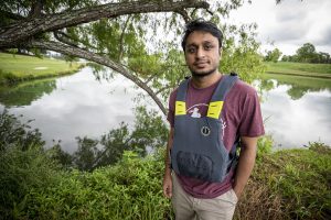 it Talukder in a life jacket prototype (Photo by David Ammon)