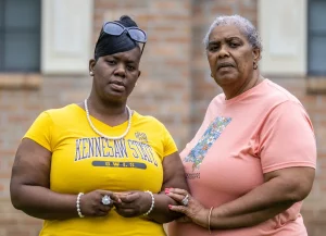 Cassandra McNeese, left, and her mother, Yvonne A. McNeese, in Shuqualak, Mississippi. Cassandra’s brother, Willie McNeese, has been held in jail during civil commitment proceedings at least eight times since 2008. Cassandra McNeese said Noxubee County officials told her jail was the only place they had for him to wait. "This is who you trust to take care of things," she said. "That’s all you have to rely on.”