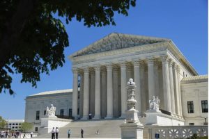 The Supreme Court building in Washington, D.C. (Photo by Bryan Olin Dozier/NurPhoto via AP)