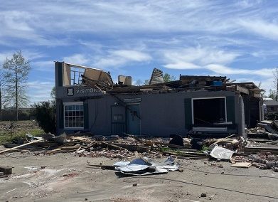 Rolling Fork Visitors Center and Museum after the tornado.