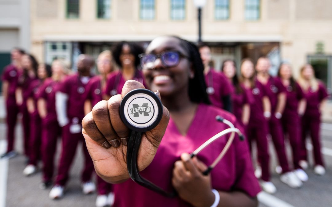 Master of Physician Assistant Studies students at MSU-Meridian's Riley Campus. (Photo by Grace Cockrell)