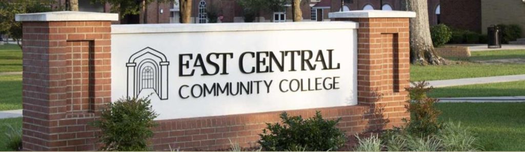 East Central Community College sign