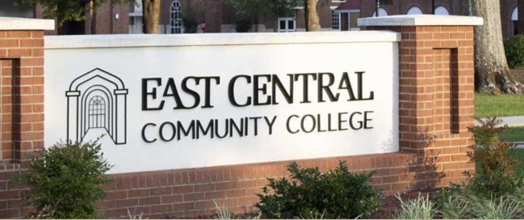 East Central Community College sign