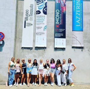 MSU fashion design and merchandising majors on a study abroad trip visit the Museo del Tessuto, or Textile Museum in Prato, Italy, in June. (Photo Submitted)