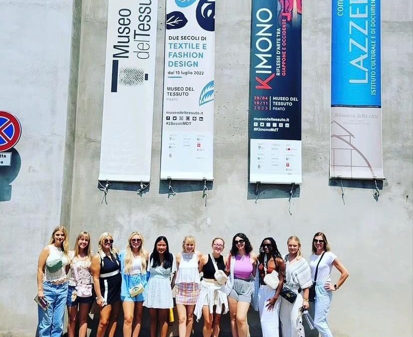 MSU fashion design and merchandising majors on a study abroad trip visit the Museo del Tessuto, or Textile Museum in Prato, Italy, in June. (Photo Submitted)