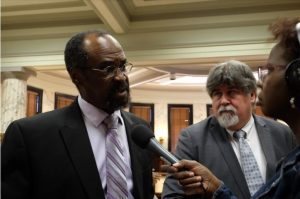 Roy Harness after a hearing held by the Senate Judiciary B committee on Friday, Oct. 5, 2018, on Mississippi's lifetime voting ban for people with felony convictions. Credit: Michelle Liu