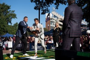 SEC Nation will return to The Junction this Saturday in advance of MSU's game against LSU. Catch the shows hosts, including Tim Tebow and Jordan Rodgers, beginning at 9 a.m. before watching the Bulldogs take on the Tigers. (Photo by Megan Bean)