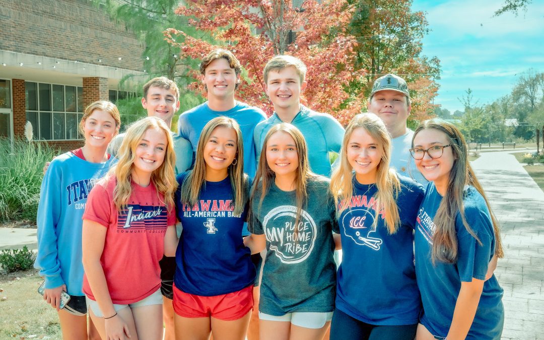 Itawamba Community College students celebrate the announcement of its selection as one of the top 150 in the nation and eligible to compete for the 2025 Aspen Prize for Community College Excellence. – Photo by C.J. Adams, ICC. (Names furnished upon request.)