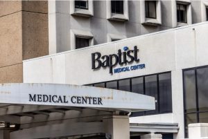 Baptist Medical Center is seen in Jackson, Miss., Wednesday, Jan. 25, 2023. Credit: Eric Shelton/Mississippi Today