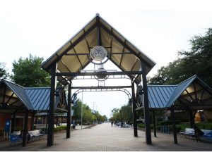 Western view of Green-Gibbs Plaza on the campus of Jackson State University. Credit: Vickie D. King/Mississippi Today