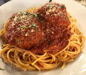 Nothing says "comfort food" like a big dish of steaming hot spaghetti and meatballs.