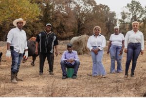 The Johnson family, of central Mississippi, includes, from left to right Albert Johnson Jr., Herman Johnson, Albert Johnson Sr., Charlene Johnson Gatson, Linda Johnson and Flora Johnson Hayes. Credit: Imani Khayyam for the Ag & Water Desk