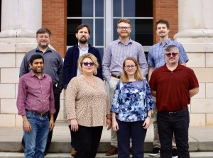The 2023 graduates of Mississippi State's Graduate Certificate for Data Science Pedagogy program include Jones College employees, front row, left to right, Bharath Kandula, Kelly Robinson, Julie Atwood and Carson Atwood; back row, left to right, Clint McMullan, Eric Shows, Jon Ryan Fennell and Ty Walters. Not pictured: Greg Griffith. (Photo submitted)
