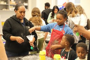 Families participated in sensory stations and art-making activities at the Access for All: Free First Saturday and the Mississippi Museum of Art’s first Family Day of the year on Feb. 3, 2024, in Jackson, Miss. Photo by Latrice Lawson