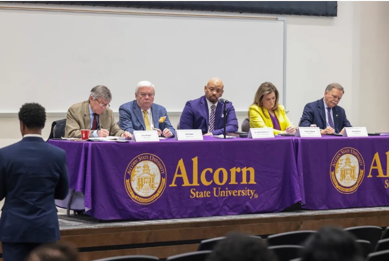 ‘God’s country needs some updating:’ Alcorn State seeks a long-term leader and advocate, speakers tell IHL delegation