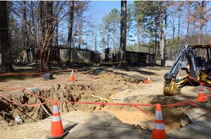 Remnants of a residence located at 185 Bristol Blvd., destroyed by a gas leak this past January in South Jackson, Wednesday, Feb. 21, 2024.