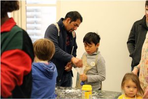 Activities on the Mississippi Museum of Art’s First Free Saturday on Feb. 3, 2024, included create-your-own spice blending, five-senses button-making, crafting DIY stress balls, art-making inspired by Pablo Picasso and Romare Bearden, making sensory toys and a fives-senses gallery scavenger hunt. Photo by Latrice Lawson