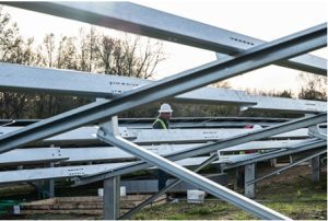 The renewable energy efficiency project is located on a four-acre field between R.L. Jones Circle and Blackjack Road. (Photo by Jonah Holland)