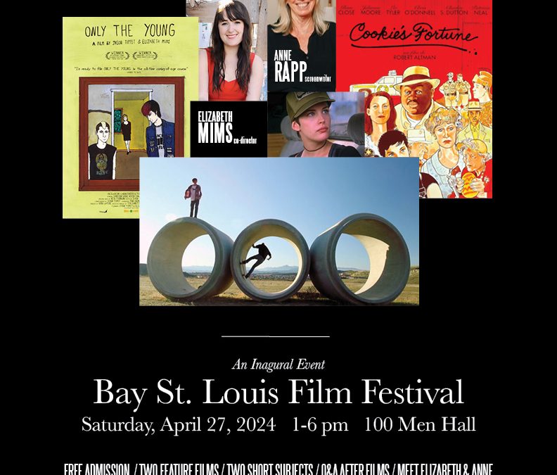 The Bay St. Louis Film Festival’s documentary ONLY THE YOUNG follows the three teenagers in a small town dominated by foreclosed homes, underpasses, unfilled swimming pools and skate parks. The film’s delicate, ethereal filmmaking embodies the very essence of adolescence. [photo credit: Elizabeth Mims & Jason Tippet]