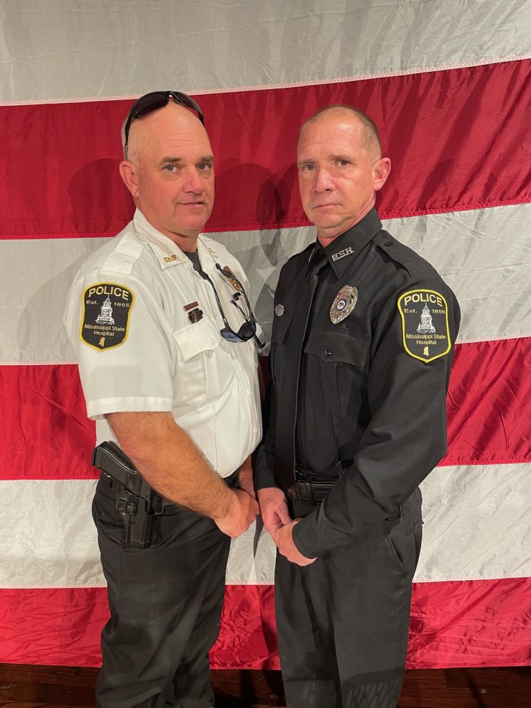 Mississippi State Hospital Police Chief, Jeff Luckey, and MSH Officer Charles Shows.