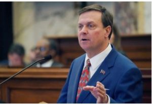 FILE – Senator Walter Michel, R-Ridgeland, speaks Feb. 1, 2023, in the state Capitol in Jackson. (AP Photo/Rogelio V. Solis, File)