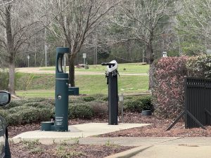 The Visitor Center’s bike area now offers a bottle filling station, water fountain, pet fountain, pike racks and a new bike repair work stand.