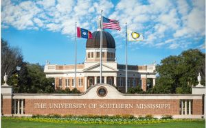 The University of Southern Mississippi main campus entrance in Hattiesburg,