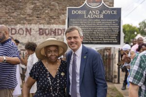 L to R- John Spann, Mississippi Humanities Council, Dr. Joyce Ladner, honoree.