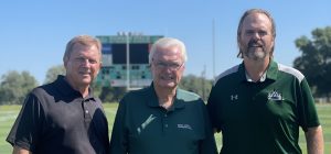 (L to R) Mike Kinnison ’77, Director of DSU Athletics, Dr. Butch Caston ’66, Dean Emeritus of the College of Education and Professor Emeritus of Education, Tom Janoush ’90, Past President of the DSU Foundation.